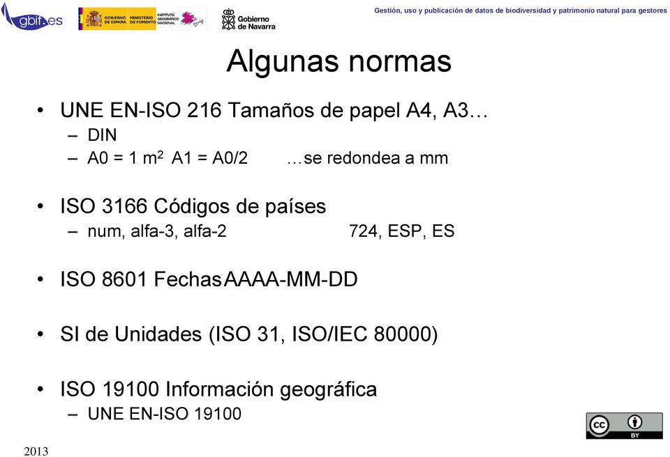 alfa-3, alfa-2 724, ESP, ES ISO 8601 Fechas AAAA-MM-DD SI de