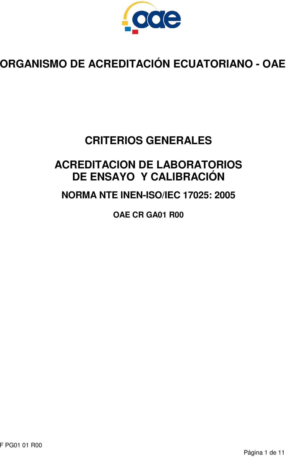 DE ENSAYO Y CALIBRACIÓN NORMA NTE INENISO/IEC