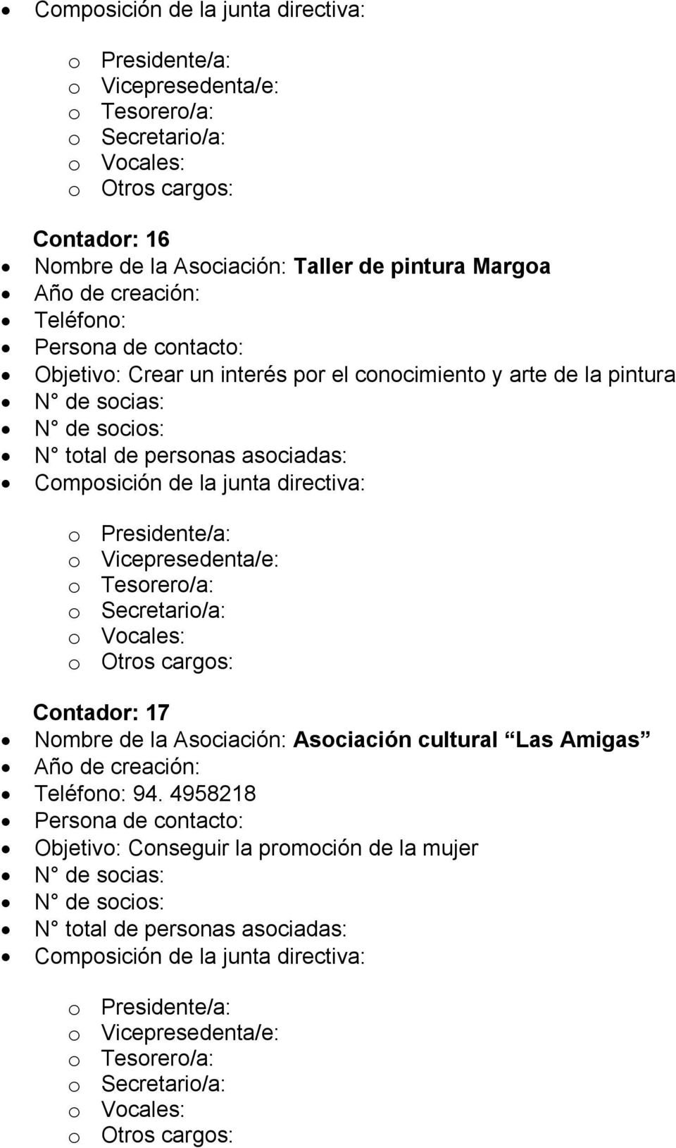 la pintura Contador: 17 Nombre de la Asociación: Asociación cultural