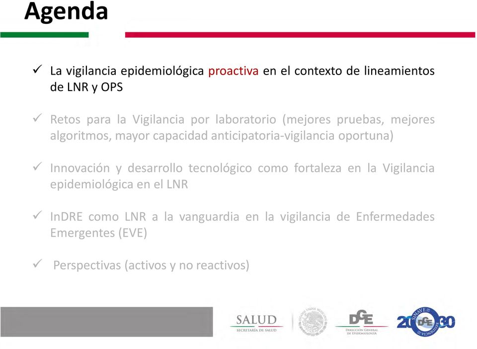 oportuna) Innovación y desarrollo tecnológico como fortaleza en la Vigilancia epidemiológica en el LNR