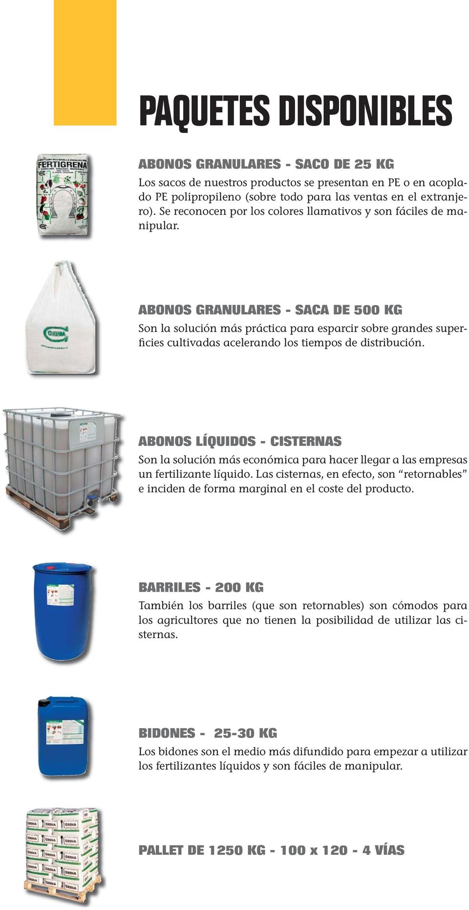 ABONOS GRANULARES - SACA DE 500 KG Son la solución más práctica para esparcir sobre grandes superficies cultivadas acelerando los tiempos de distribución.