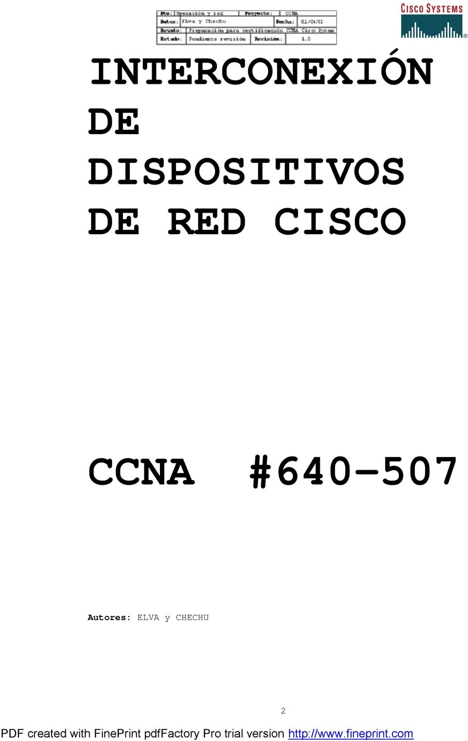 CISCO CCNA #640-507