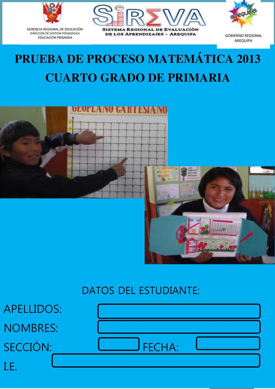 2013 CUARTO GRADO DE PRIMARIA GOBIERNO REGIONAL AREQUIPA