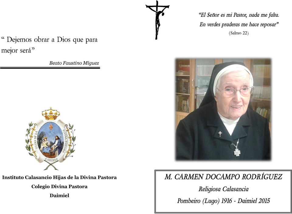 Calasancio Hijas de la Divina Pastora Colegio Divina Pastora Daimiel M.