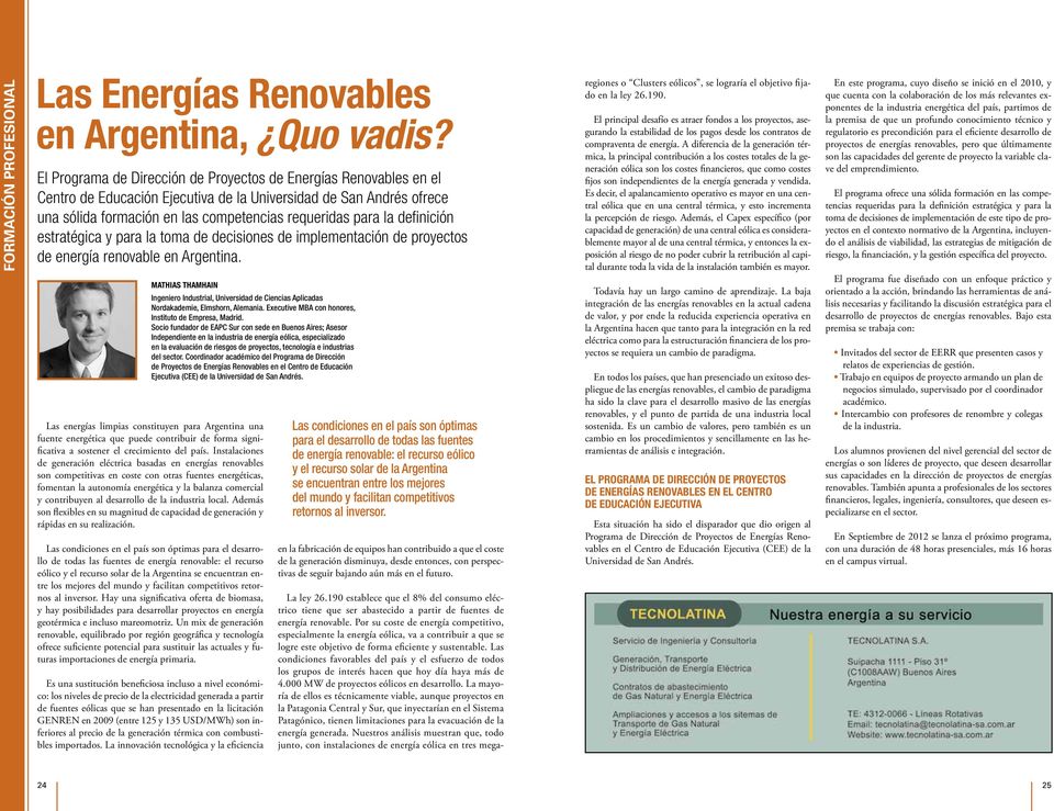 definición estratégica y para la toma de decisiones de implementación de proyectos de energía renovable en Argentina.