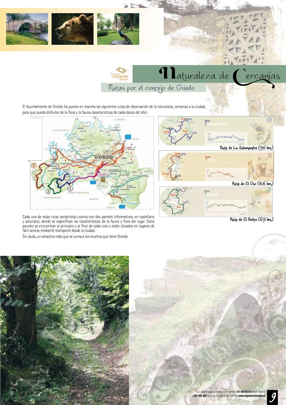 ) Cada una de estas rutas senderistas cuenta con dos paneles informativos, en castellano y asturiano, donde se especifican las características de la fauna y flora del lugar.