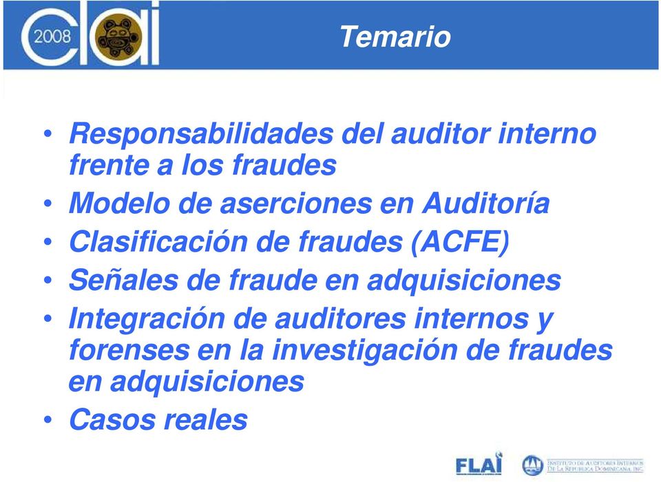Señales de fraude en adquisiciones Integración de auditores internos