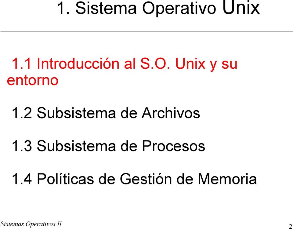 Unix y su entorno 1.