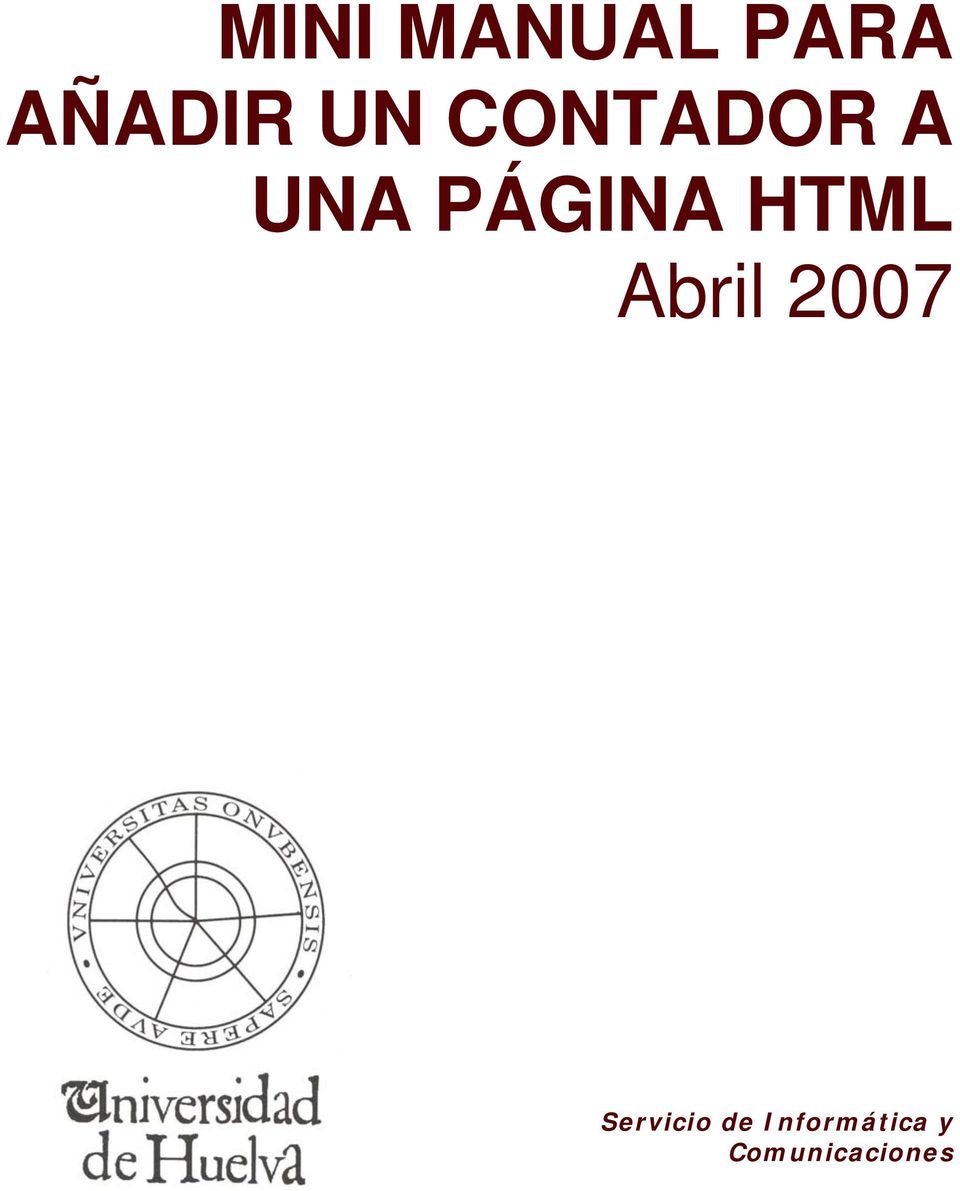 Abril 2007 Servicio de