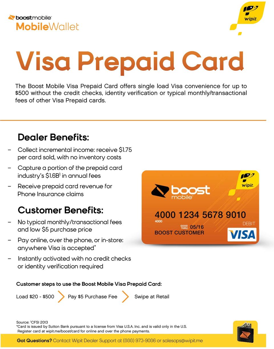 6B 1 in annual fees - Receive prepaid card revenue for Phone Insurance claims Customer Benefits: - No typical monthly/transactional fees and low $5 purchase price - Pay online, over the phone, or