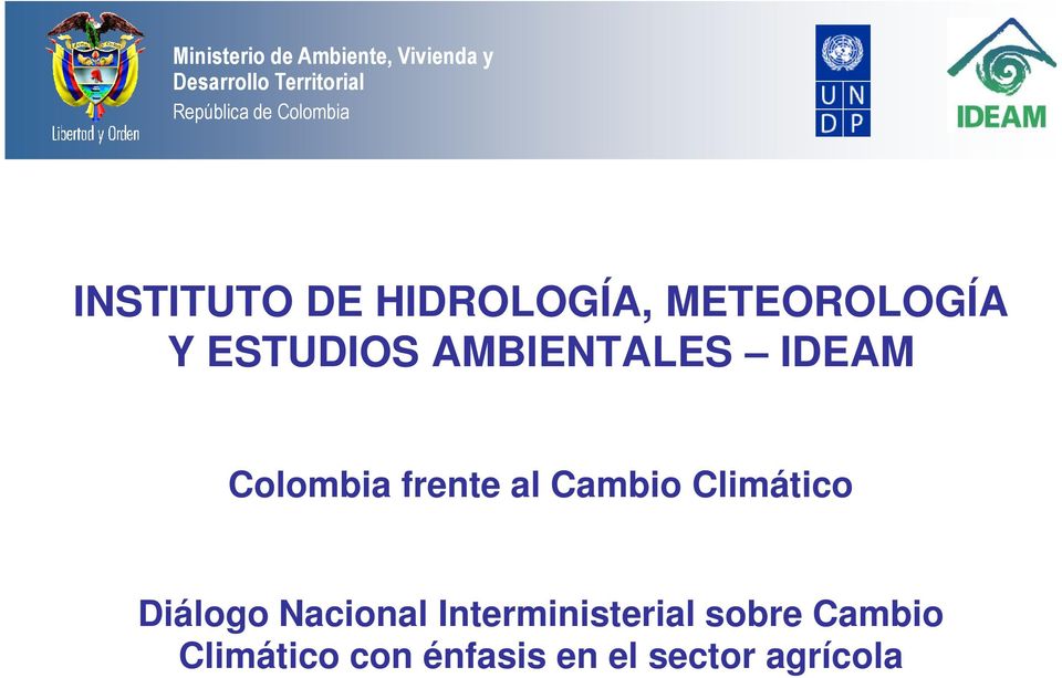 Climático Diálogo Nacional Interministerial