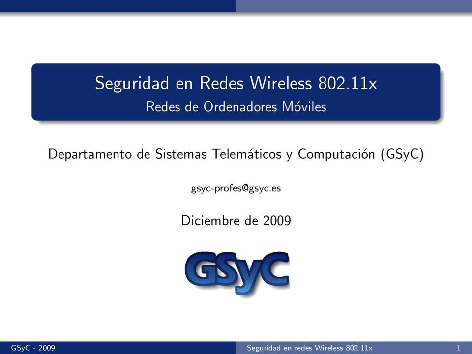 Sistemas Telemáticos y Computación (GSyC)