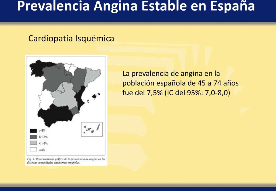 angina en la población española de 45 a