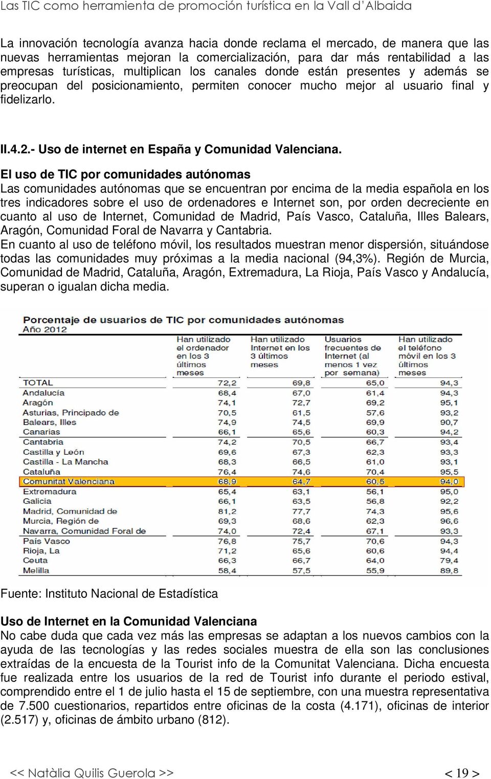 El uso de TIC por comunidades autónomas Las comunidades autónomas que se encuentran por encima de la media española en los tres indicadores sobre el uso de ordenadores e Internet son, por orden