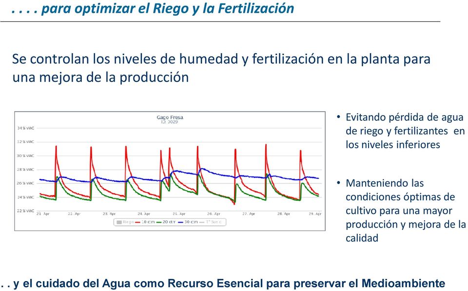 fertilizantes en los niveles inferiores Manteniendo las condiciones óptimas de cultivo para una