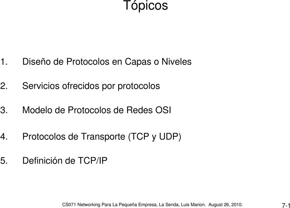 Modelo de Protocolos de Redes OSI 4.