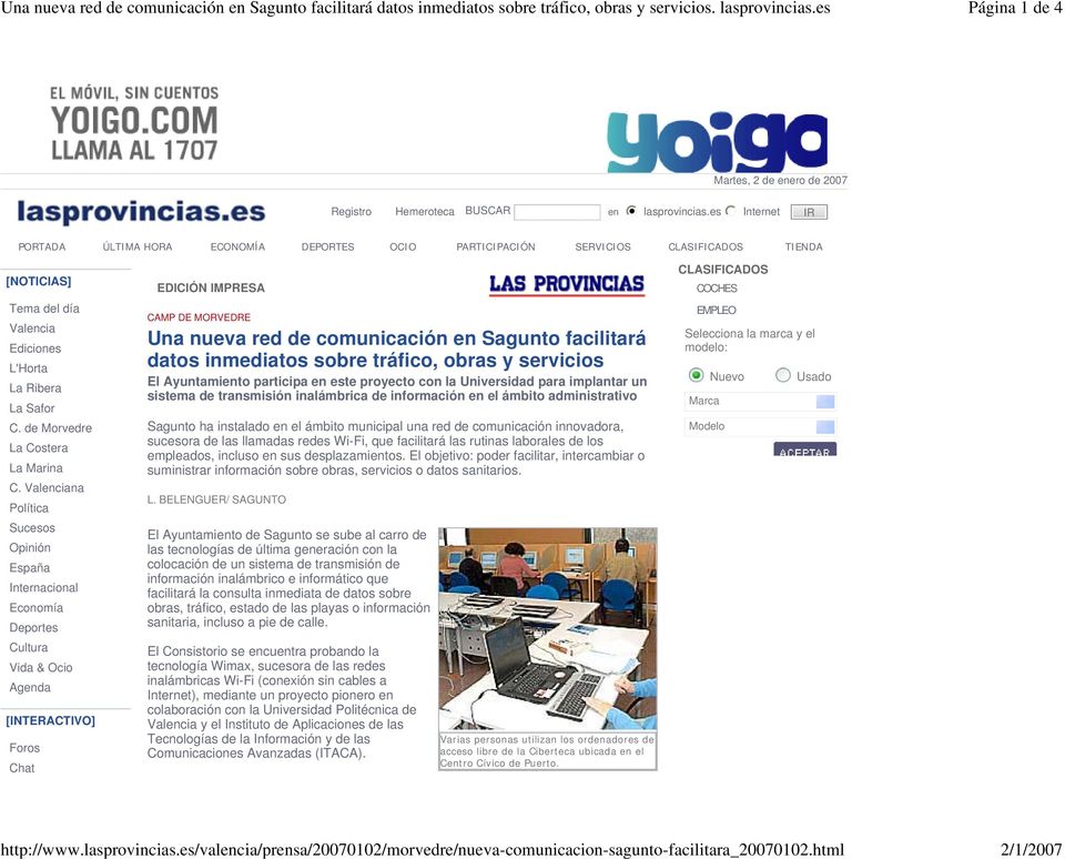 html Página 1 de 4 2/1/2007 Martes, 2 de enero de 2007 Registro Hemeroteca BUSCAR en nmlkji lasprovincias.