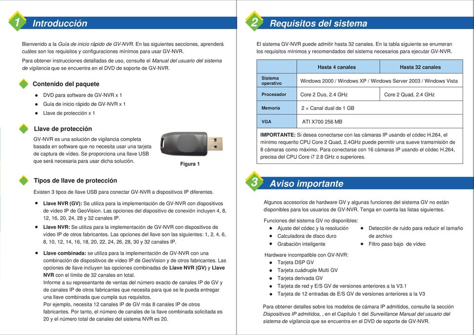 Para obtener instrucciones detalladas de uso, consulte el Manual del usuario del sistema de vigilancia que se encuentra en el DVD de soporte de GV-NVR.