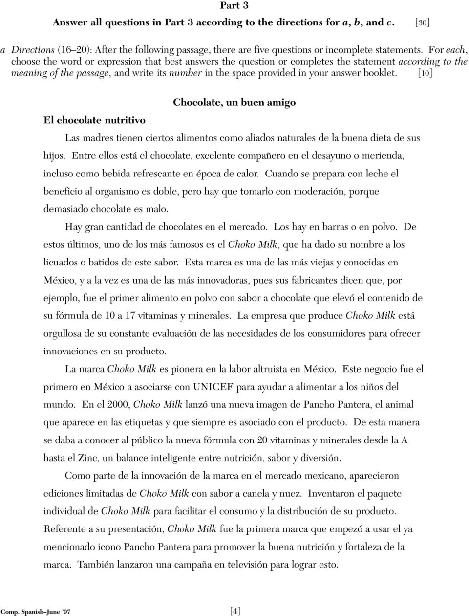 booklet. [10] Chocolate, un buen amigo El chocolate nutritivo Las madres tienen ciertos alimentos como aliados naturales de la buena dieta de sus hijos.