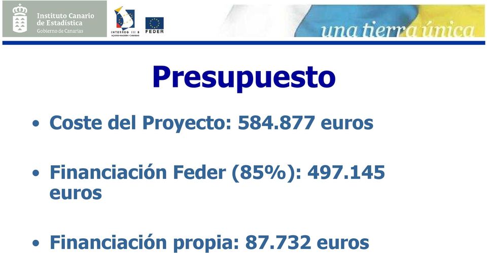 877 euros Financiación Feder