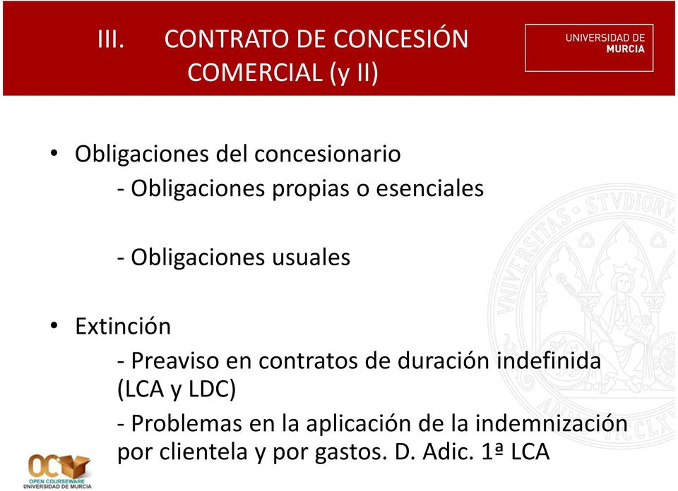 Extinción -Preaviso en contratos de duración indefinida (LCA y LDC)