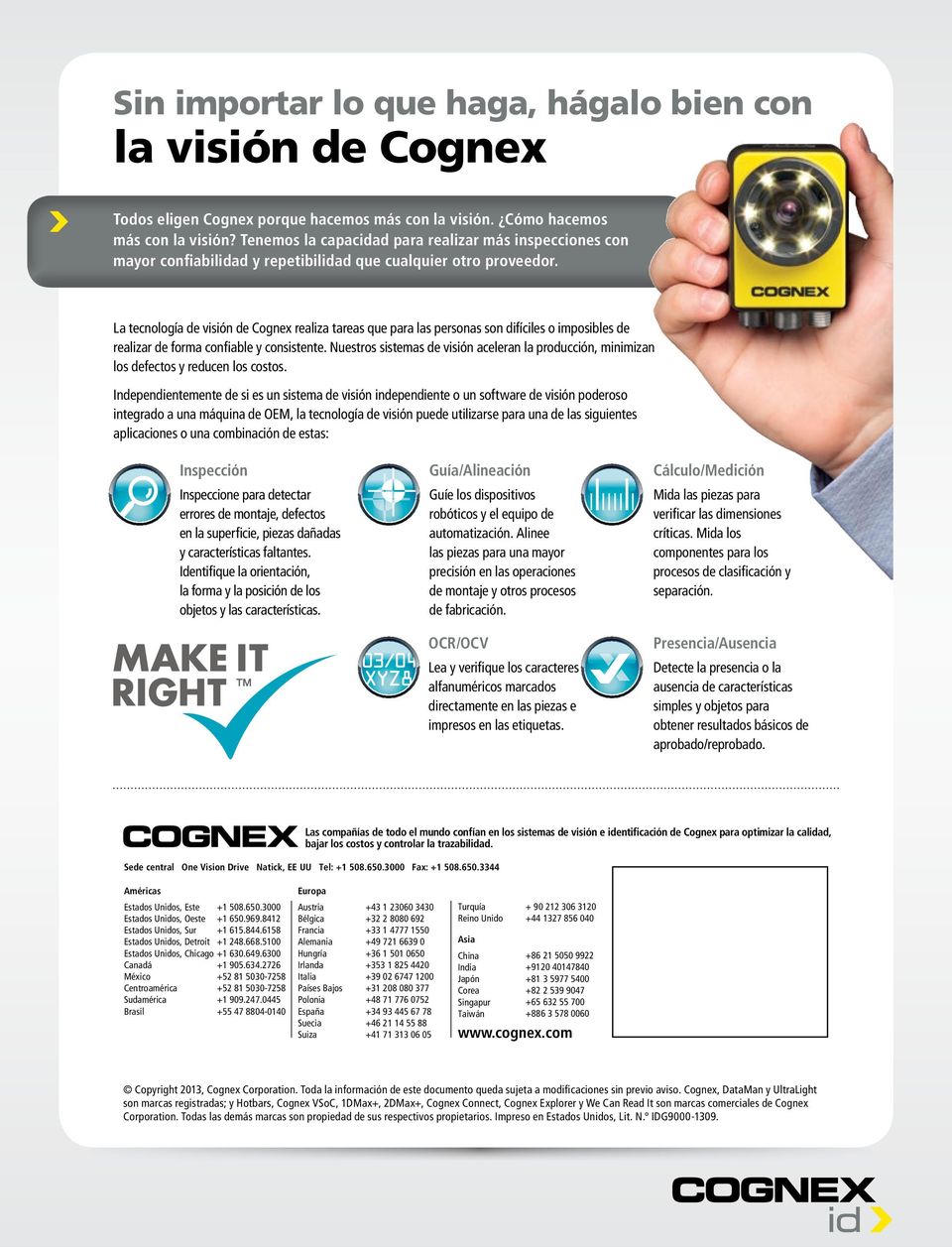 La tecnología de visión de Cognex realiza tareas que para las personas son difíciles o imposibles de realizar de forma confiable y consistente.