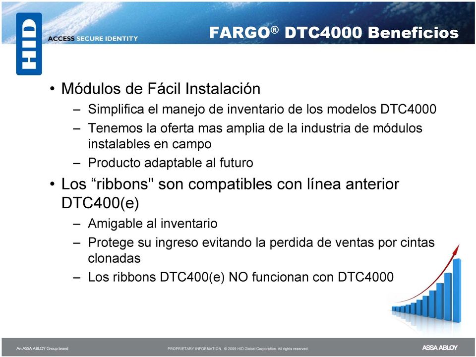 al futuro Los ribbons" son compatibles con línea anterior DTC400(e) Amigable al inventario Protege su