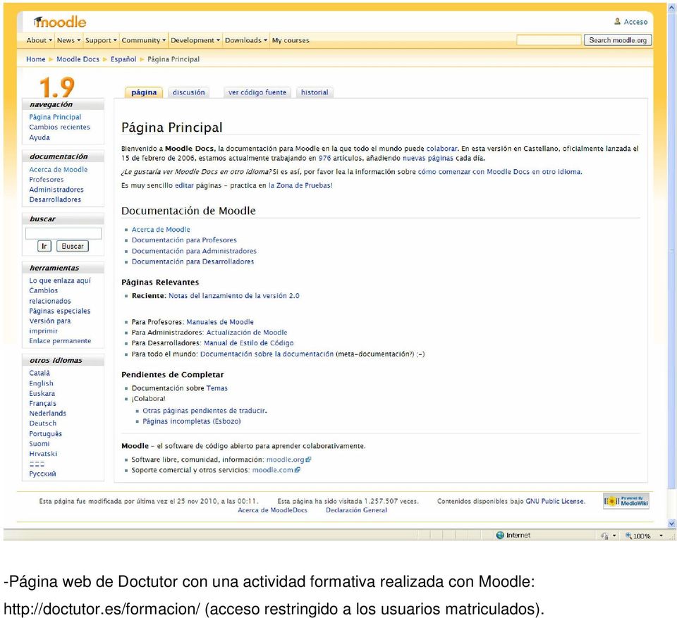 Moodle: http://doctutor.