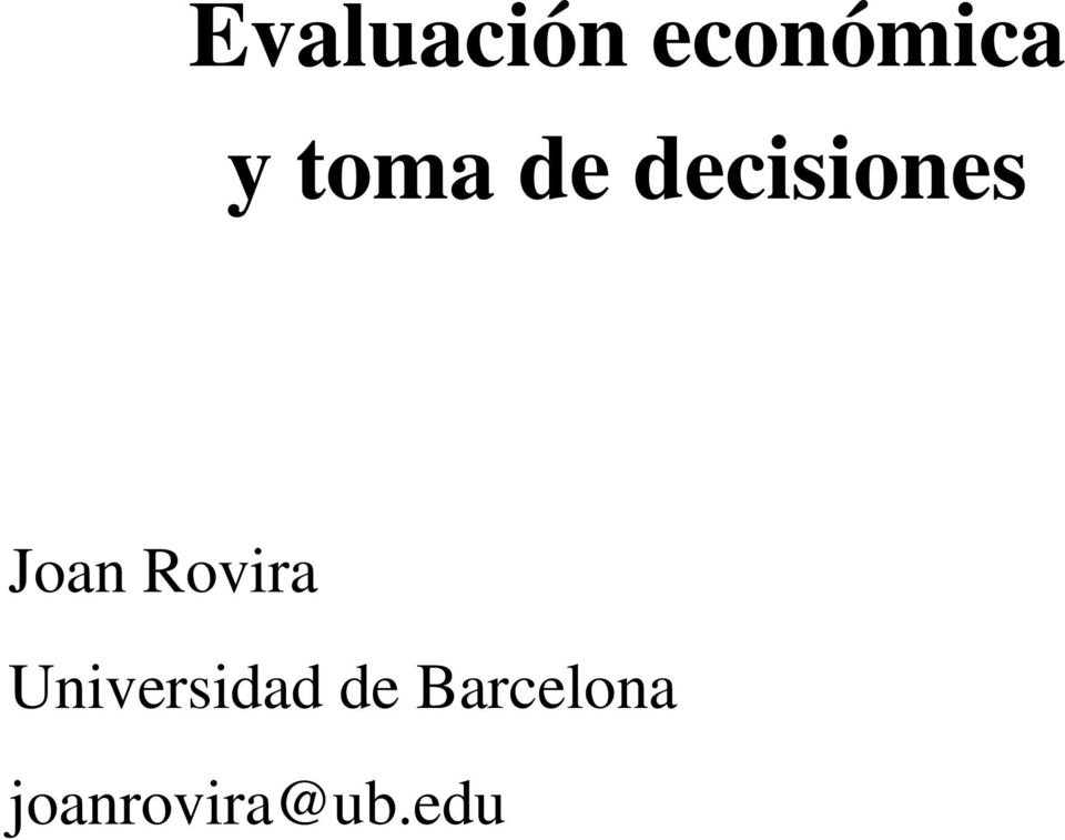 Joan Rovira Universidad