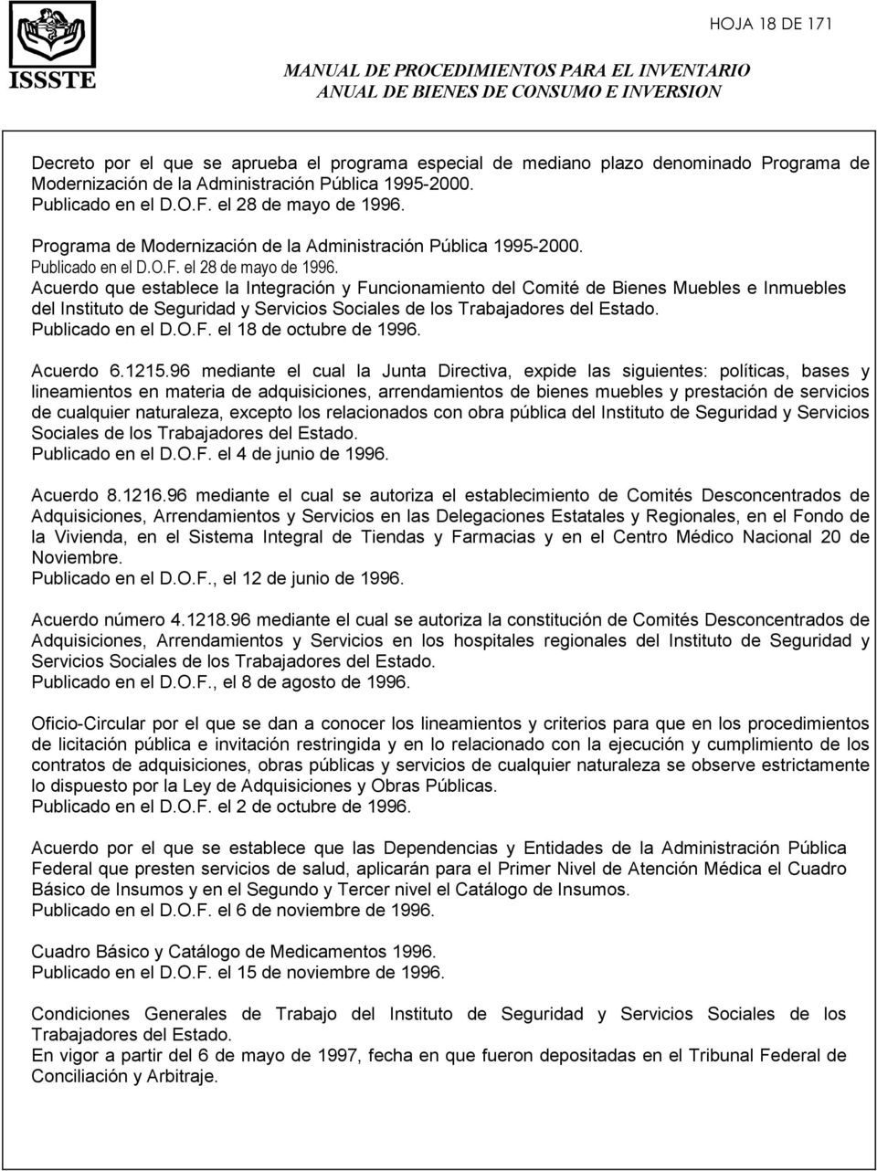 Programa de Modernización de la Administración Pública 1995-2000.