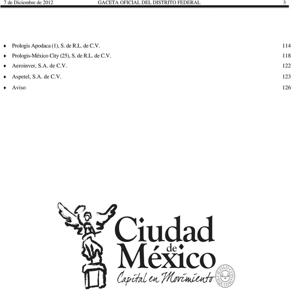 114 Prologis-México City (25), S. de R.L. de C.V.