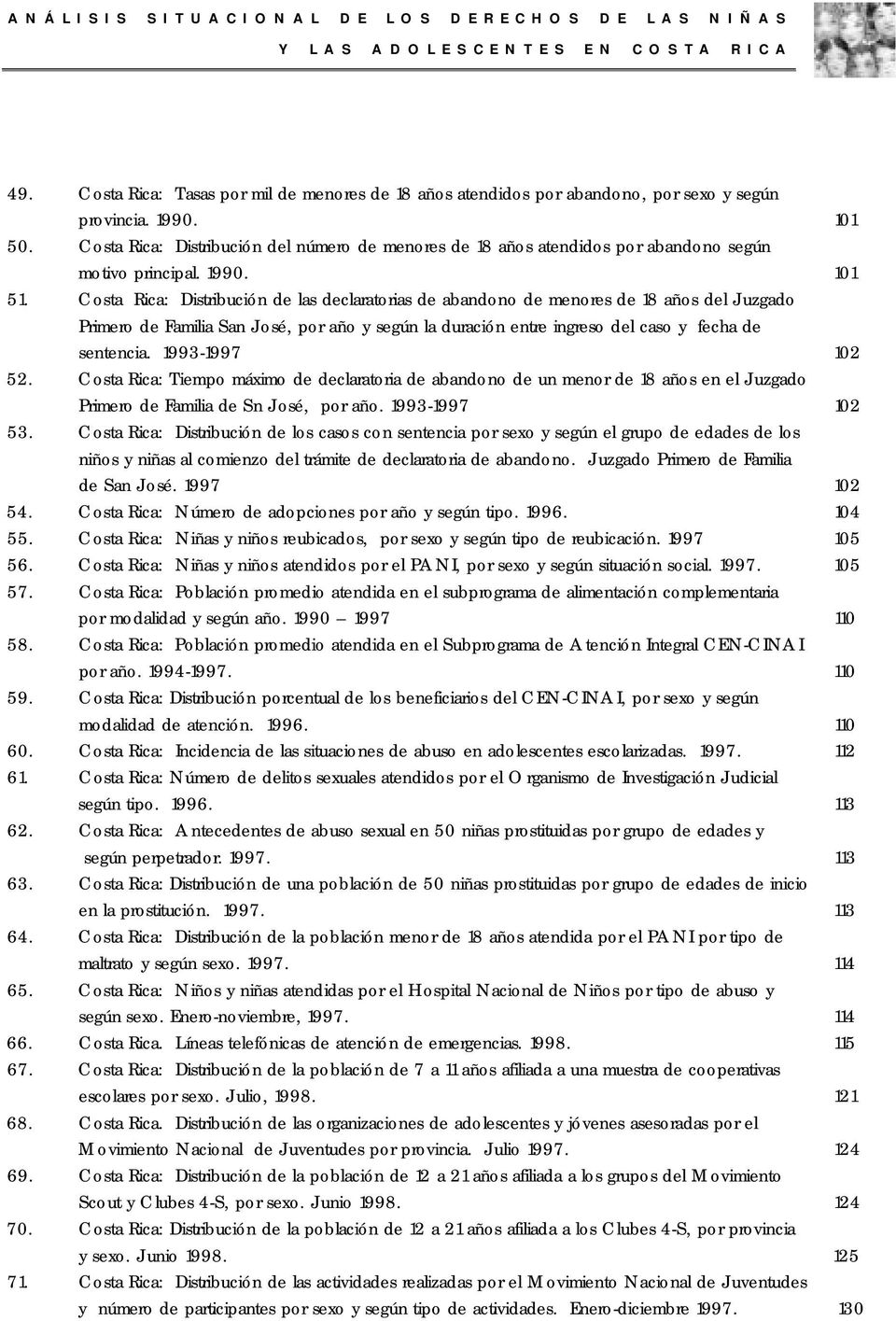 Costa Rica: Distribución de las declaratorias de abandono de menores de 18 años del Juzgado Primero de Familia San José, por año y según la duración entre ingreso del caso y fecha de sentencia.