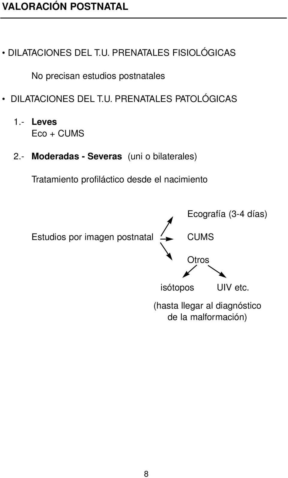 PRENATALES PATOLÓGICAS 1.- Leves Eco + CUMS 2.