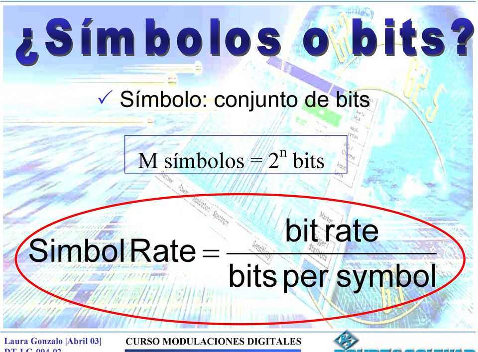 bits Simbol Rate =