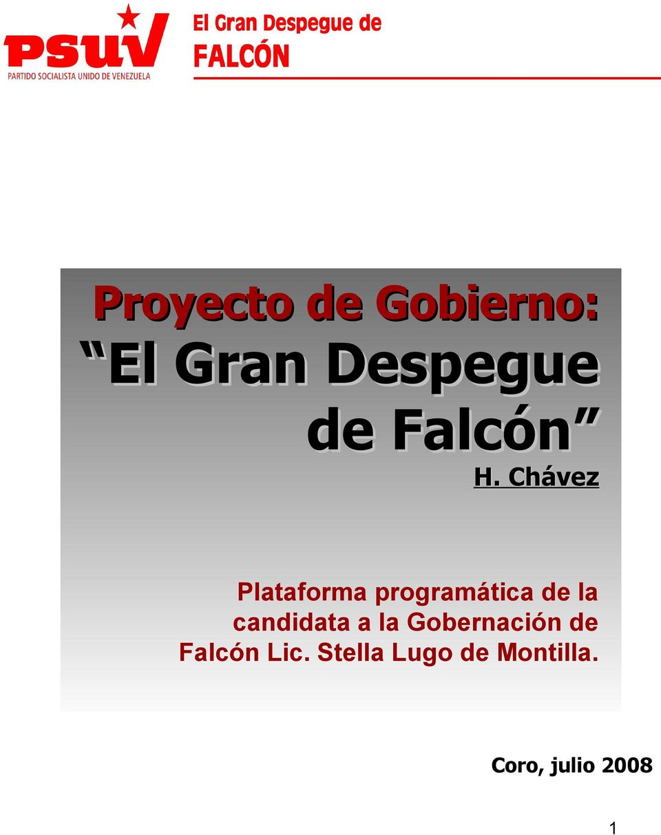 Chávez Plataforma programática de la