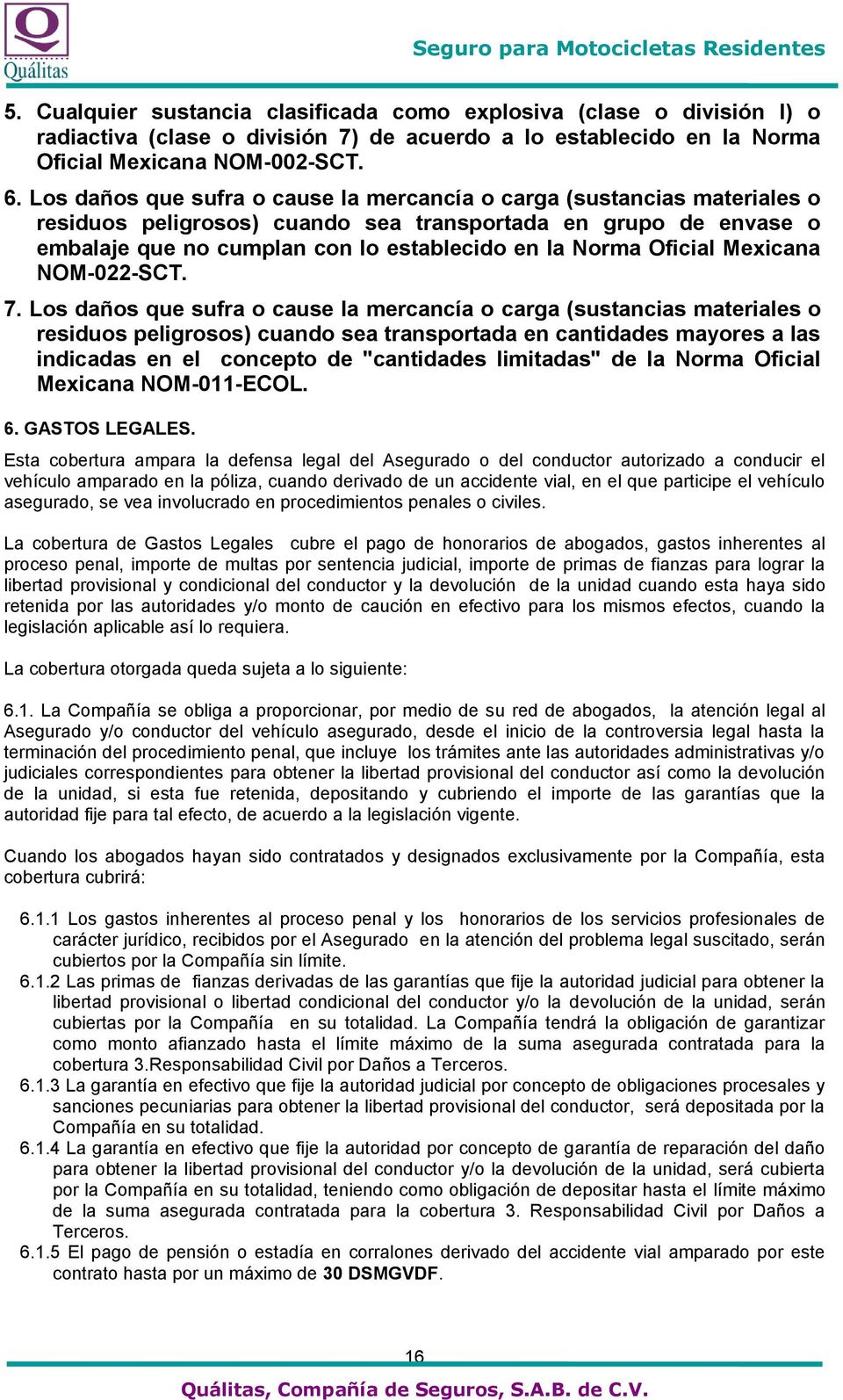 Oficial Mexicana NOM-022-SCT. 7.
