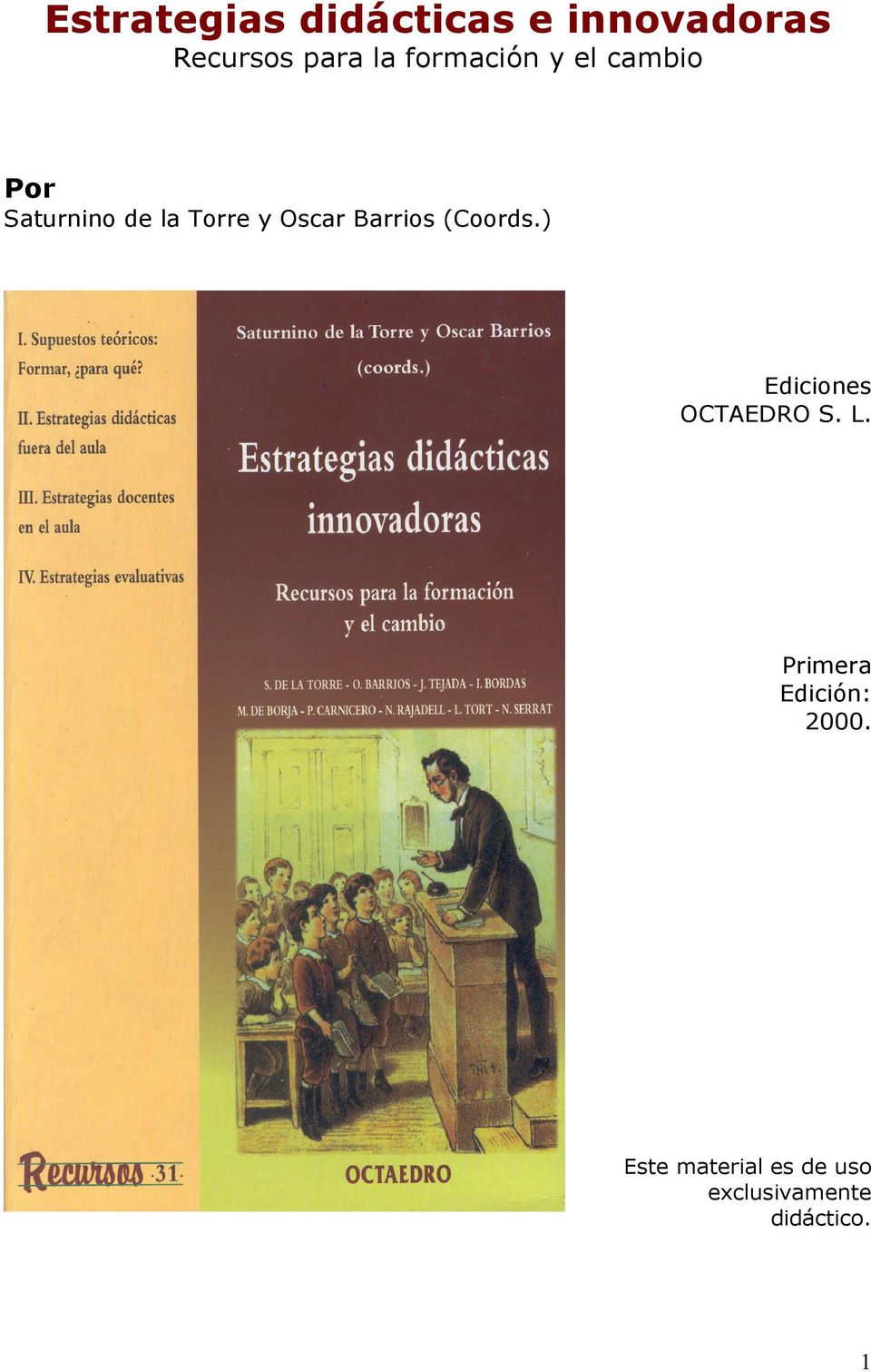 Barrios (Coords.) Ediciones OCTAEDRO S. L.