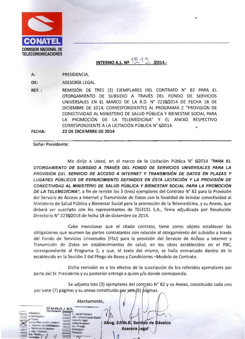: ASESORíA LEGAL. REF. : REMISiÓN DE