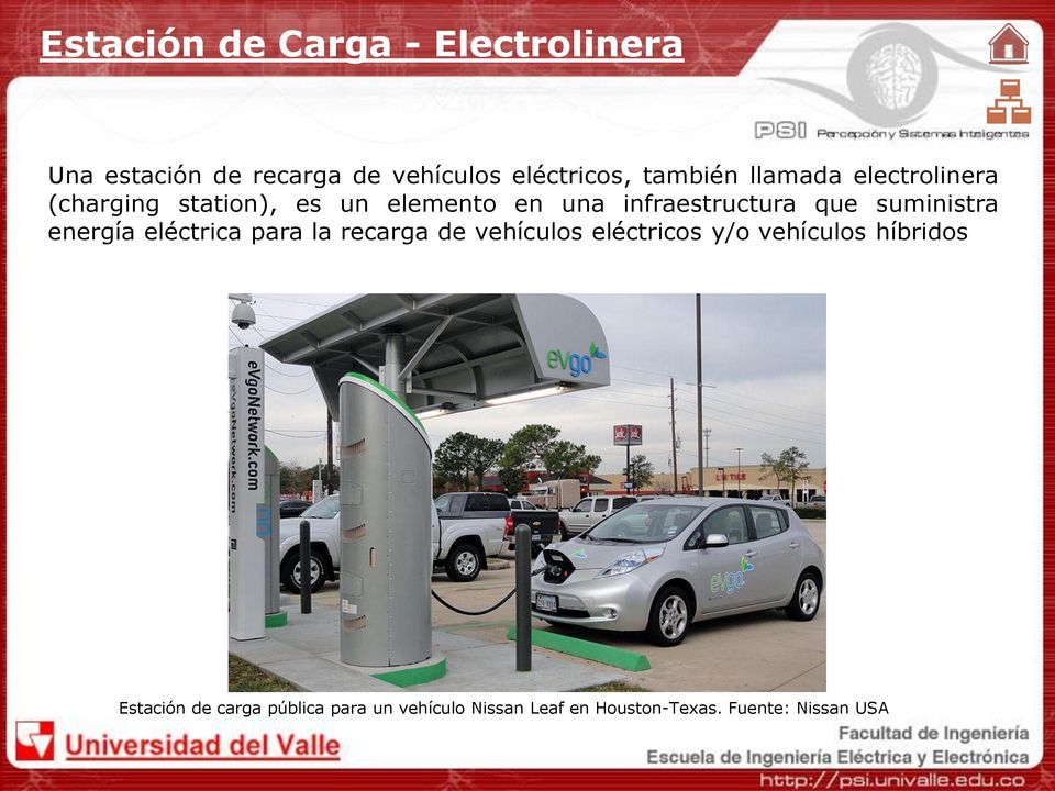 que suministra energía eléctrica para la recarga de vehículos eléctricos y/o vehículos