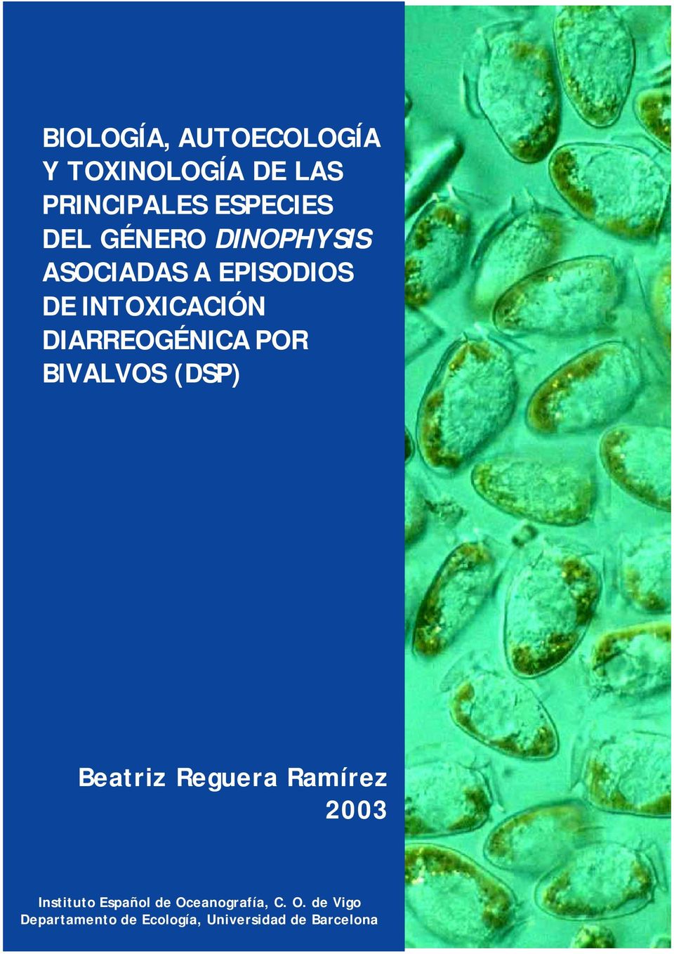POR BIVALVOS (DSP) Beatriz Reguera Ramírez 2003 Instituto Español de