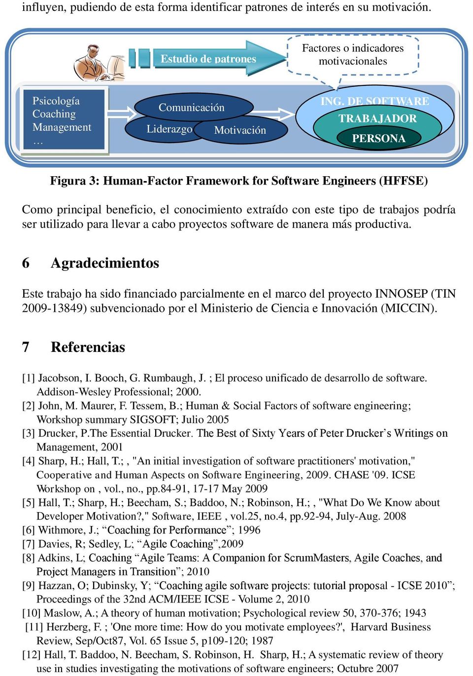 DE SOFTWARE TRABAJADOR PERSONA Figura 3: Human-Factor Framework for Software Engineers (HFFSE) Como principal beneficio, el conocimiento extraído con este tipo de trabajos podría ser utilizado para