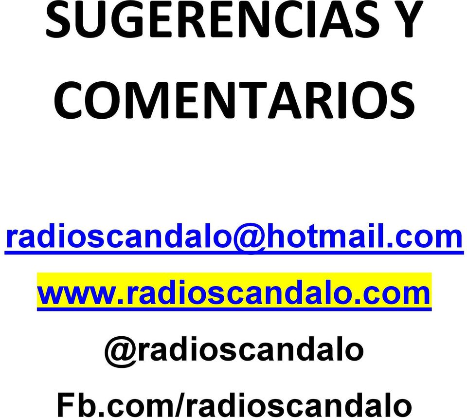 com www.radioscandalo.