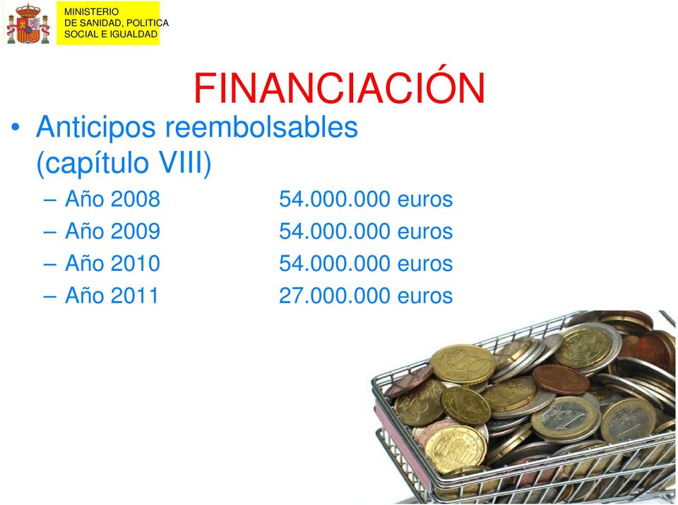 000 euros Año 2009 54.000.000 euros Año 2010 54.