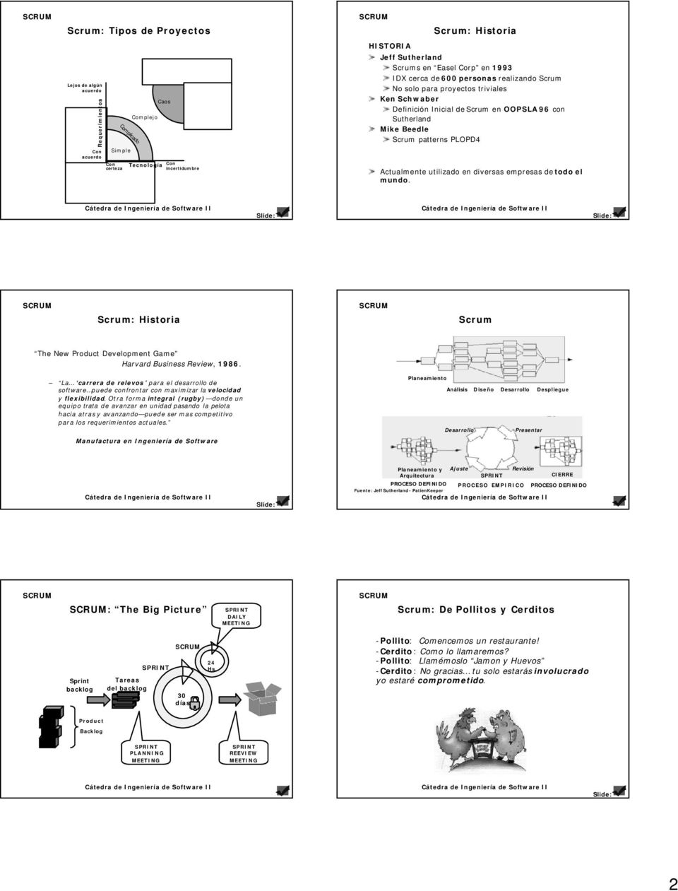 Actualmente utilizado en diversas empresas de todo el mundo. Slide: 7 Slide: 8 Scrum: Historia Scrum The New Product Development Game Harvard Business Review, 1986.