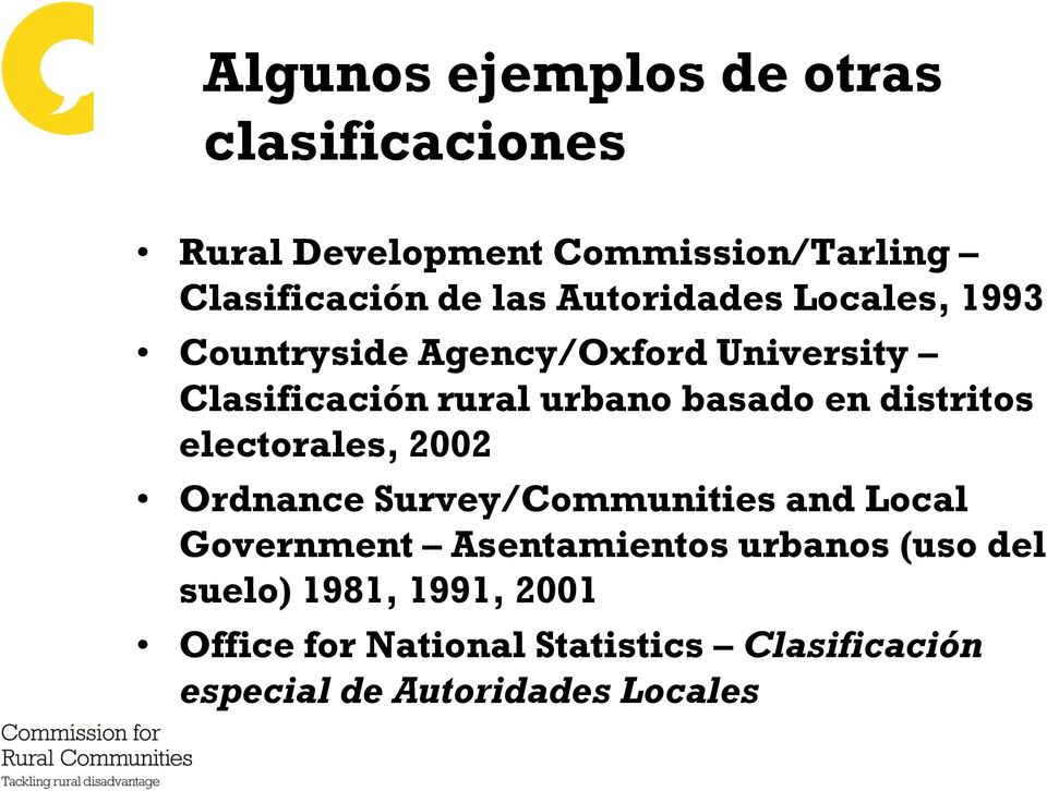 distritos electorales, 2002 Ordnance Survey/Communities and Local Government Asentamientos urbanos