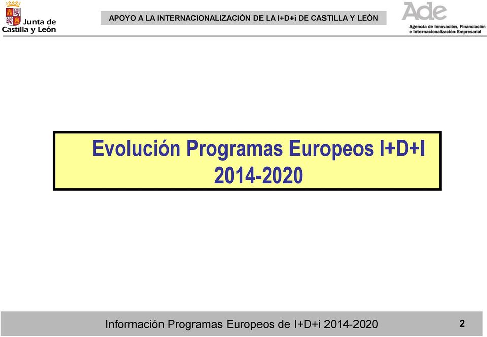 Programas Europeos I+D+I 2014-2020