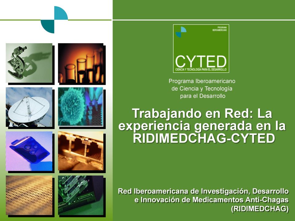 la RIDIMEDCHAG-CYTED Red Iberoamericana de Investigación,