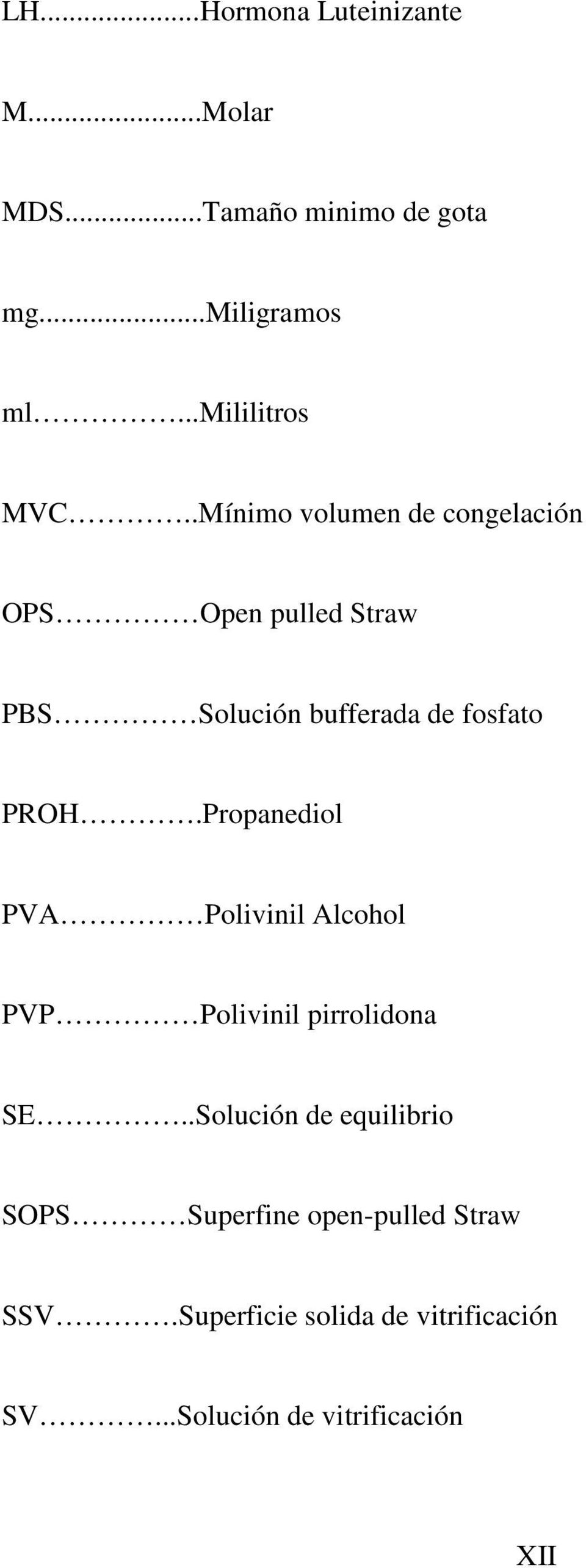 .Mínimo volumen de congelación OPS Open pulled Straw PBS Solución bufferada de fosfato PROH.