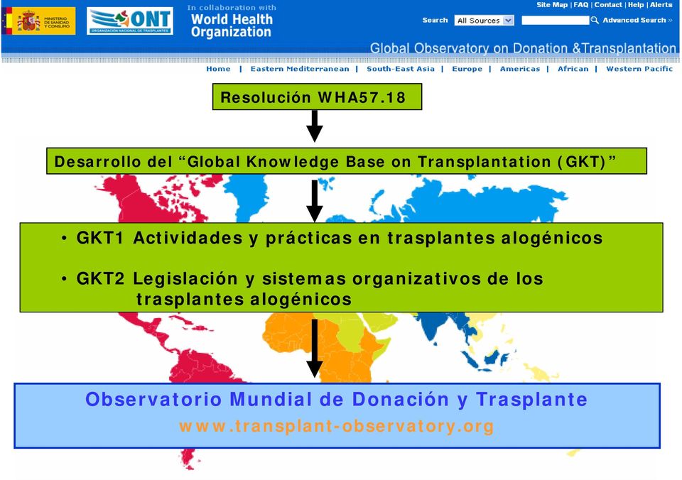 Actividades y prácticas en trasplantes alogénicos GKT2 Legislación y