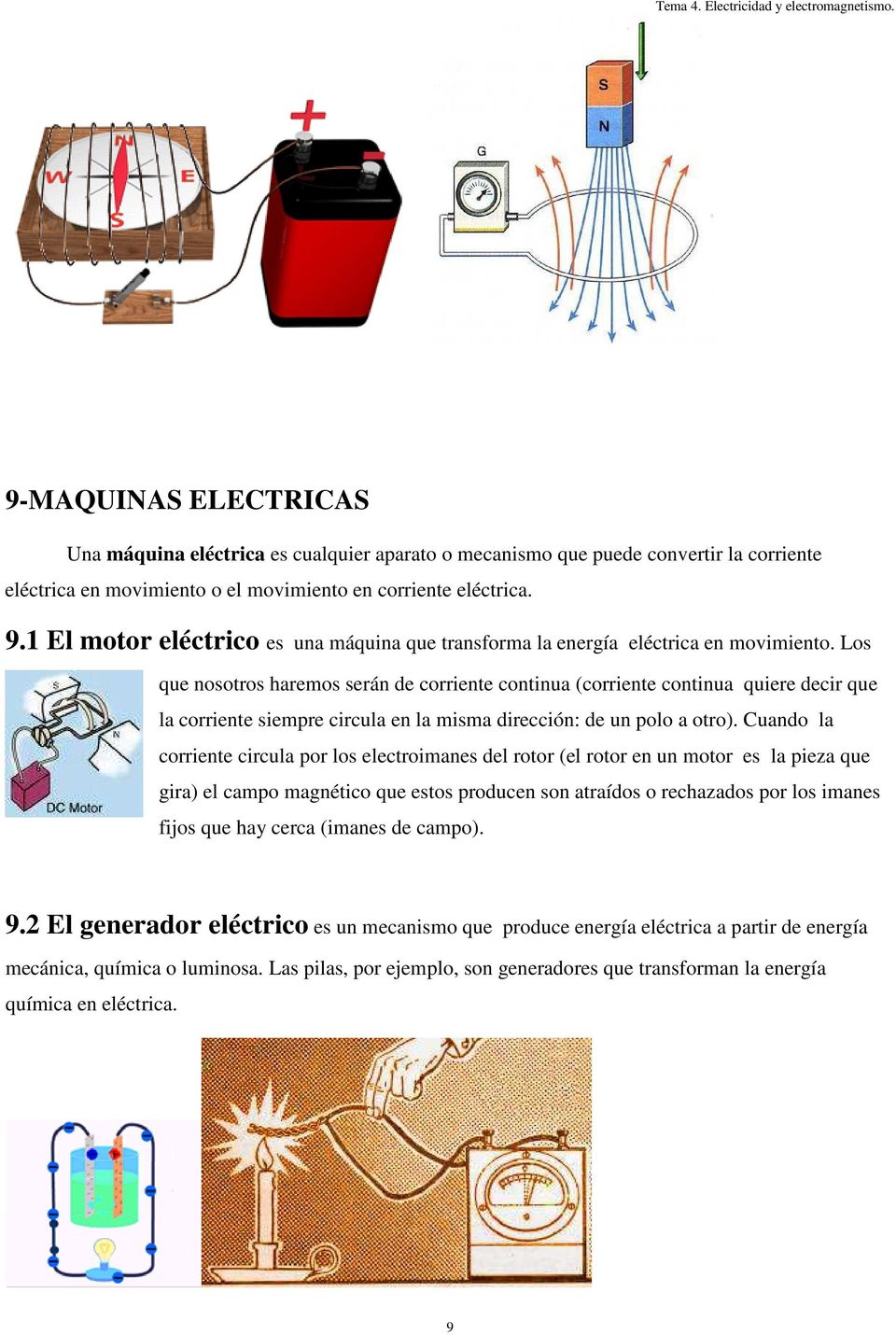 1 El motor eléctrico es una máquina que transforma la energía eléctrica en movimiento.